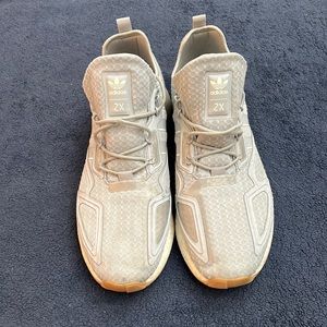 Adidas ZX 2k boost / size 13 mens / light gray white / good condition